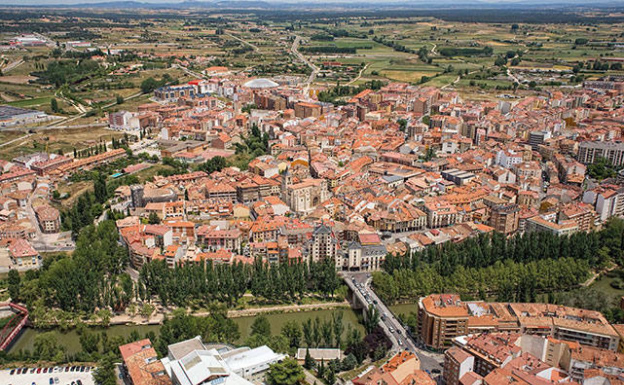 Vista aérea de Aranda de Duero. 