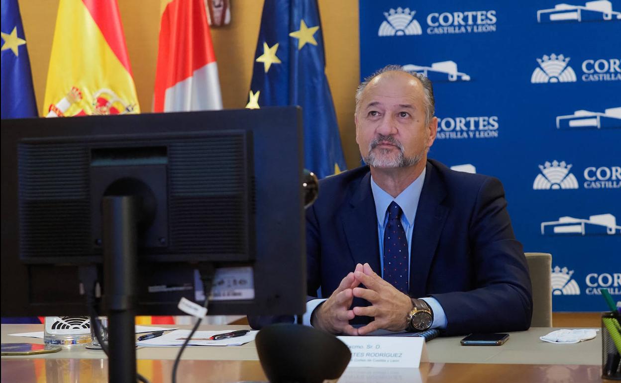 Luis Fuentes, durante la jornada técnica celebrada de forma telemática. 