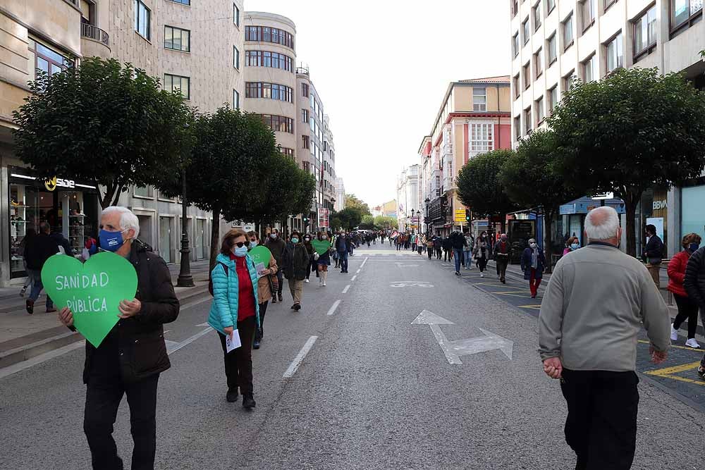 Manifestación contra la privatización de la sanidad en Burgos.