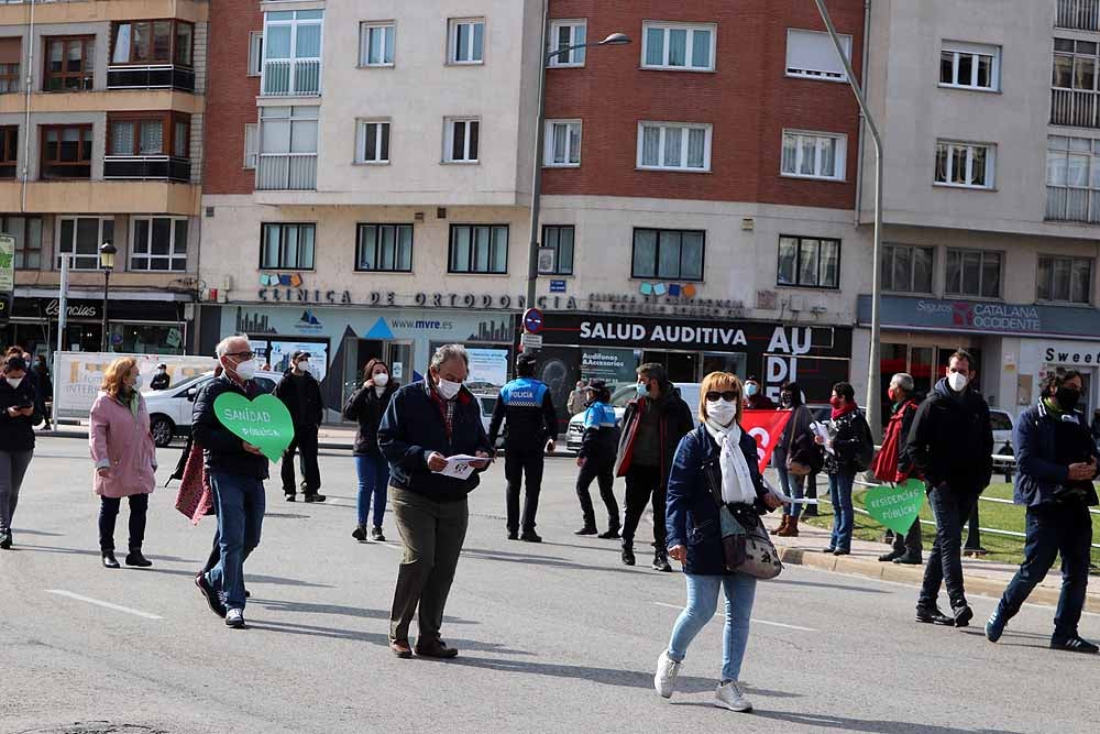 Manifestación contra la privatización de la sanidad en Burgos.