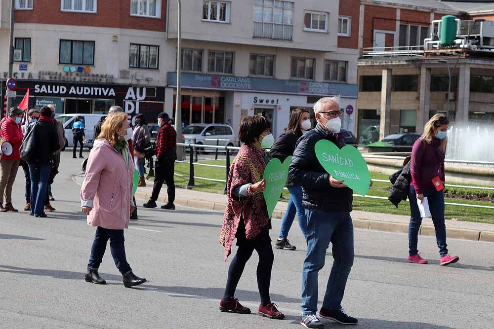 Manifestación contra la privatización de la sanidad en Burgos.