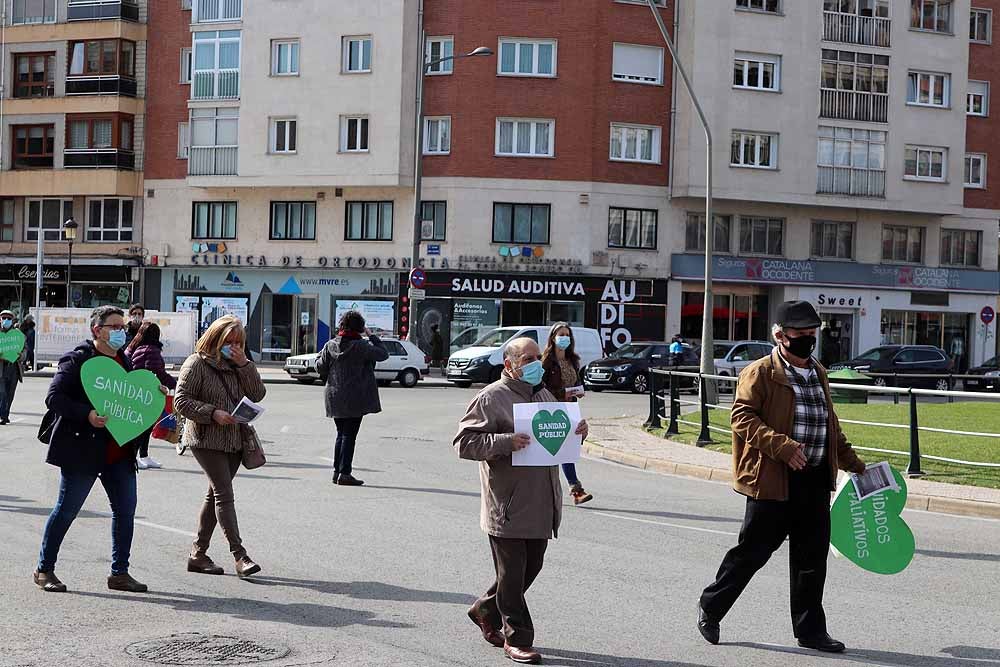 Manifestación contra la privatización de la sanidad en Burgos.