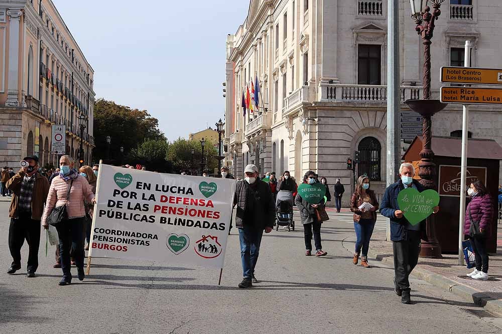 Manifestación contra la privatización de la sanidad en Burgos.