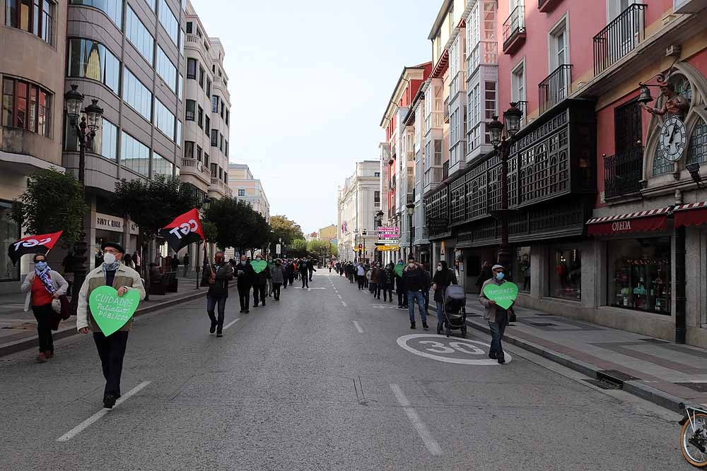 Manifestación contra la privatización de la sanidad en Burgos.