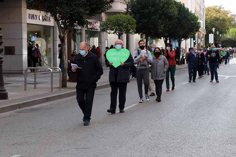 Manifestación contra la privatización de la sanidad en Burgos.