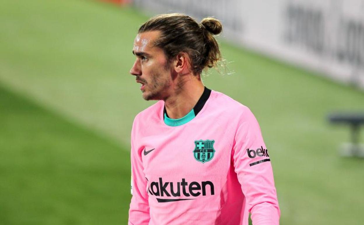 Antoine Griezmann, durante el Getafe-Barça. 