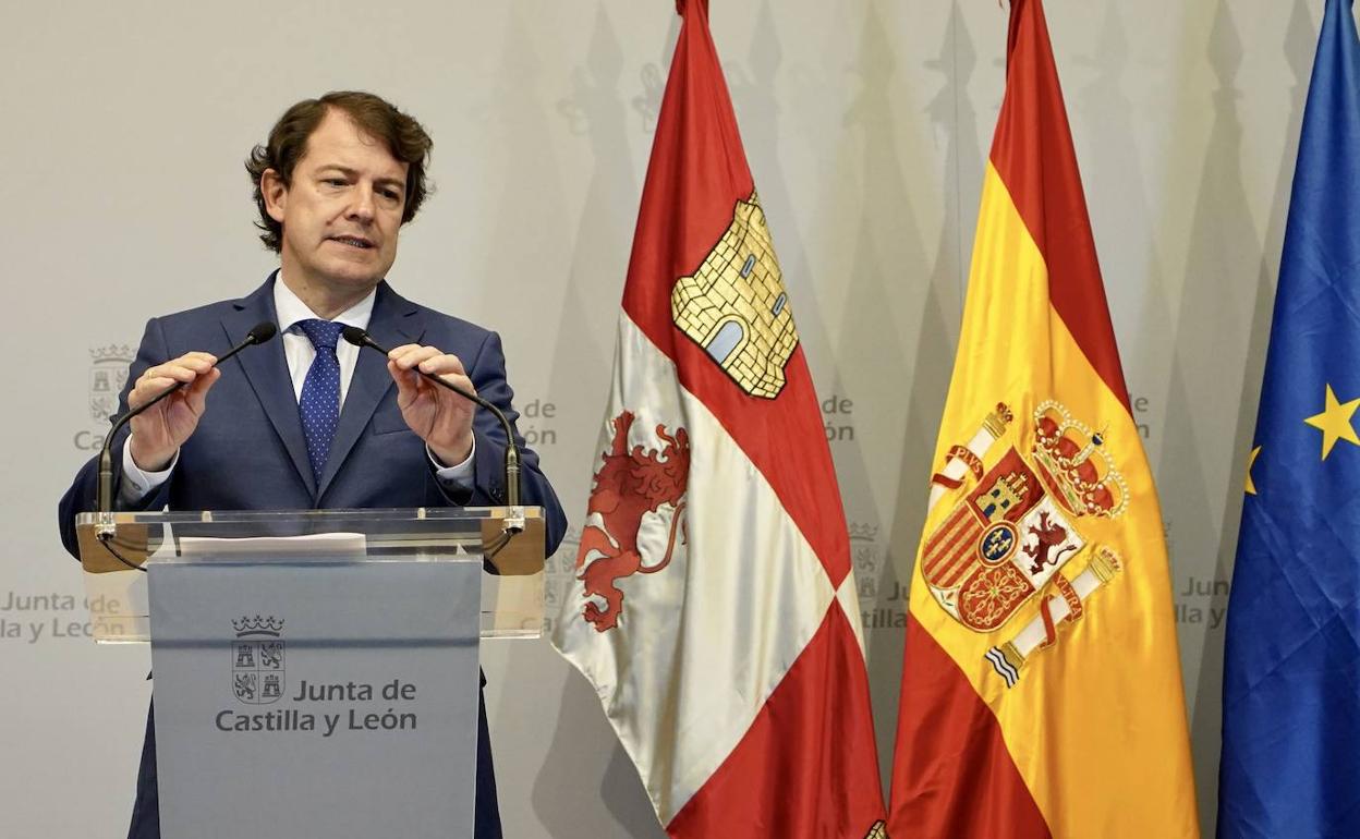 Alfonso Fernández Mañueco, en una intervención anterior. 