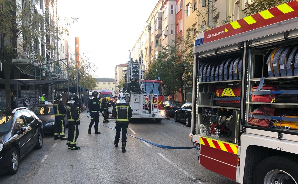 Imagen de la intervención esta mañana en San Pedro y San Felices.