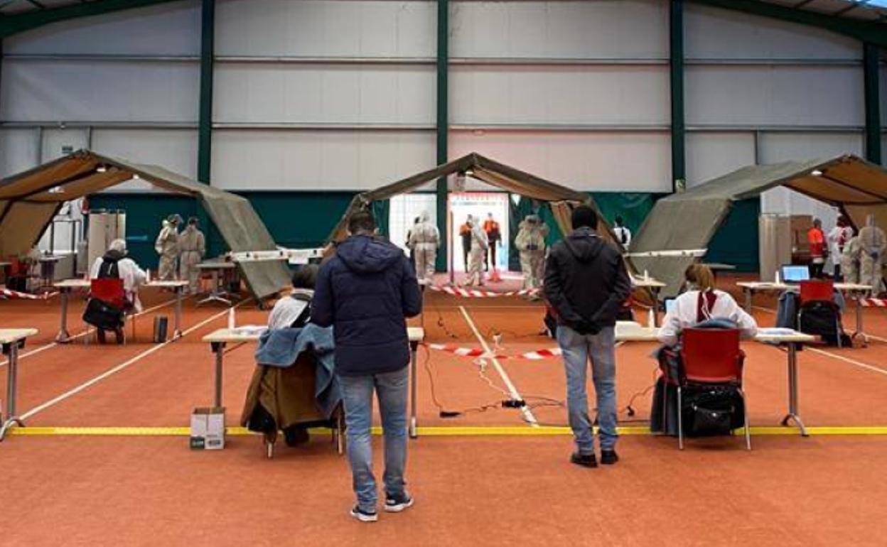 Pistas del Platío donde continúa la realización de test de antígenos.