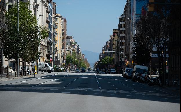 El centro de Barcelona, sin tráfico