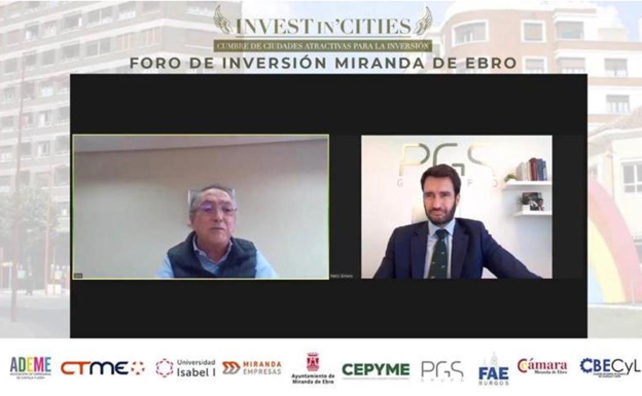 El CEOE de Aciturri, Ginés Clemente (izda.) junto al presidente de Grupo PGS, Pablo Gimeno Sánchez . 