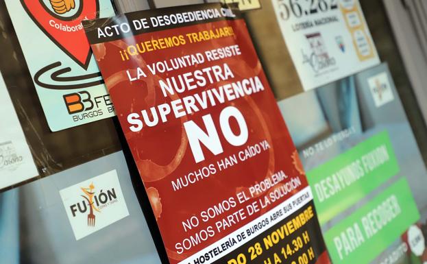 La hostelería Burgos se manifiesta este miércoles contra el cierre y pide apoyo ciudadano