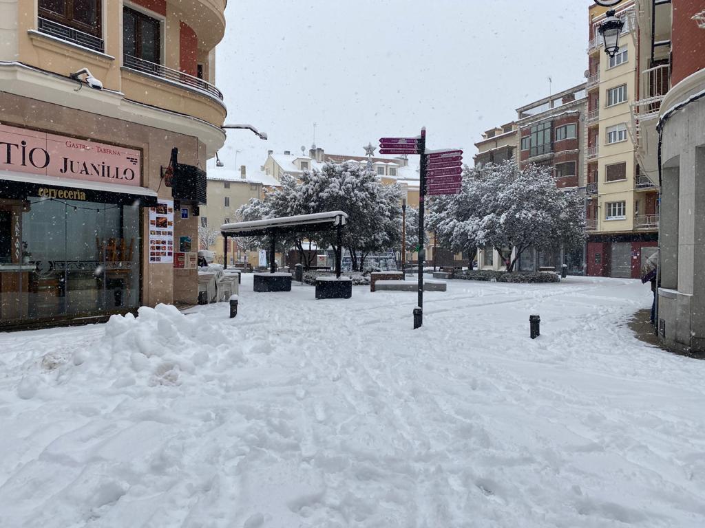 Fotos: Aranda de Duero se levanta cubierta de nieve