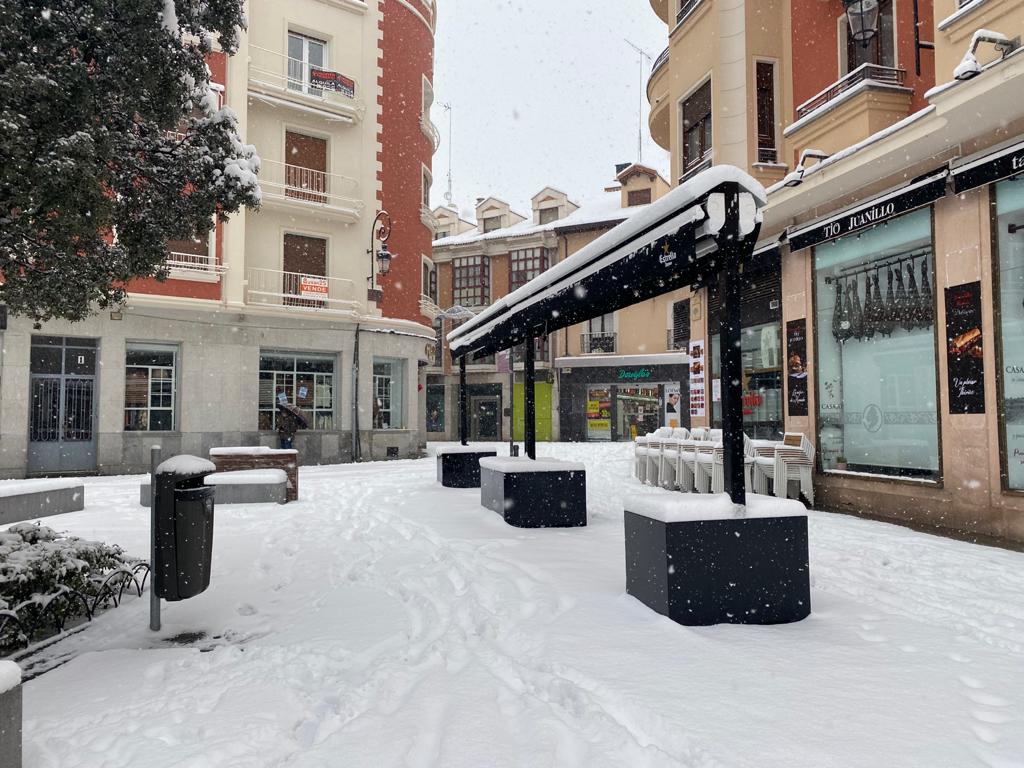 Fotos: Aranda de Duero se levanta cubierta de nieve