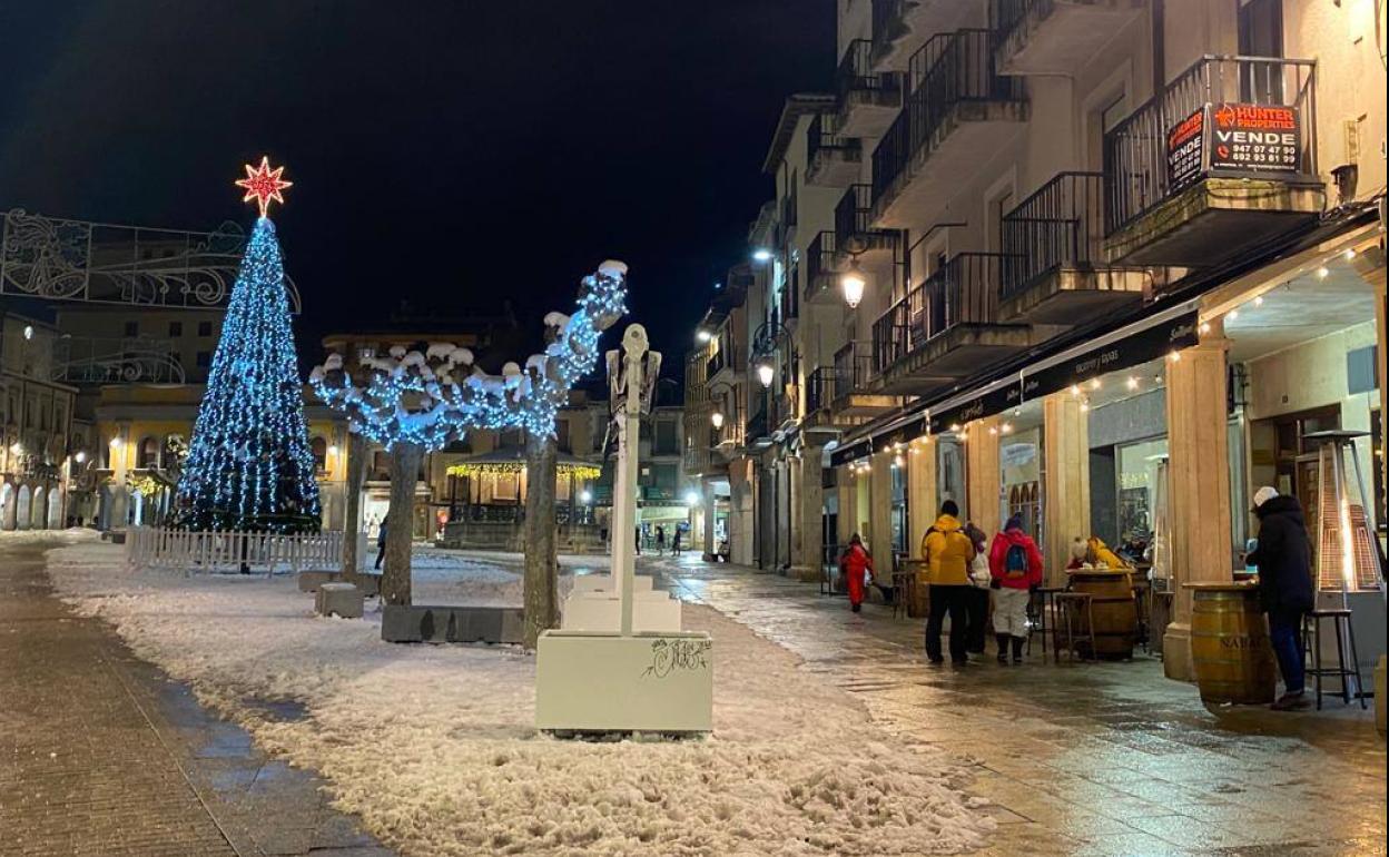 Terraza de uno de los bares en Aranda esta Navidad.