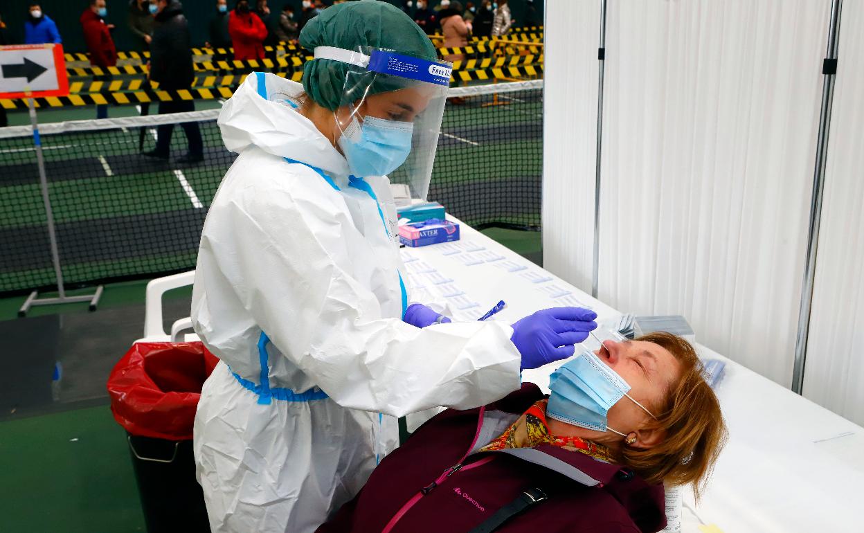 Realización de test de antigenos en la provincia de Burgos.