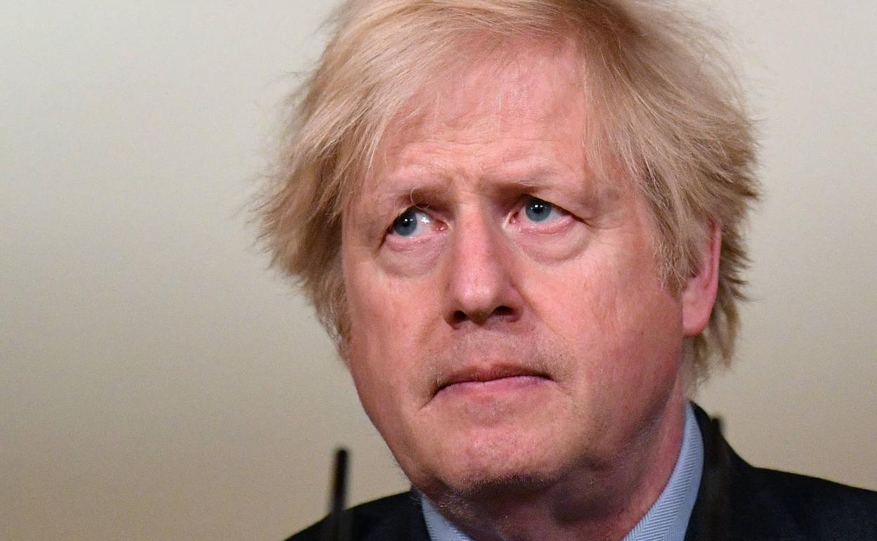 Boris Johnson, durante su comparecencia de este lunes.