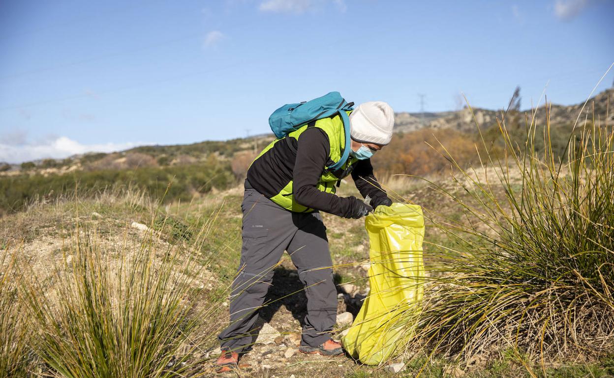 Recogida de reisiduos en la localidad madrileña de Hoyos de Manzanares.