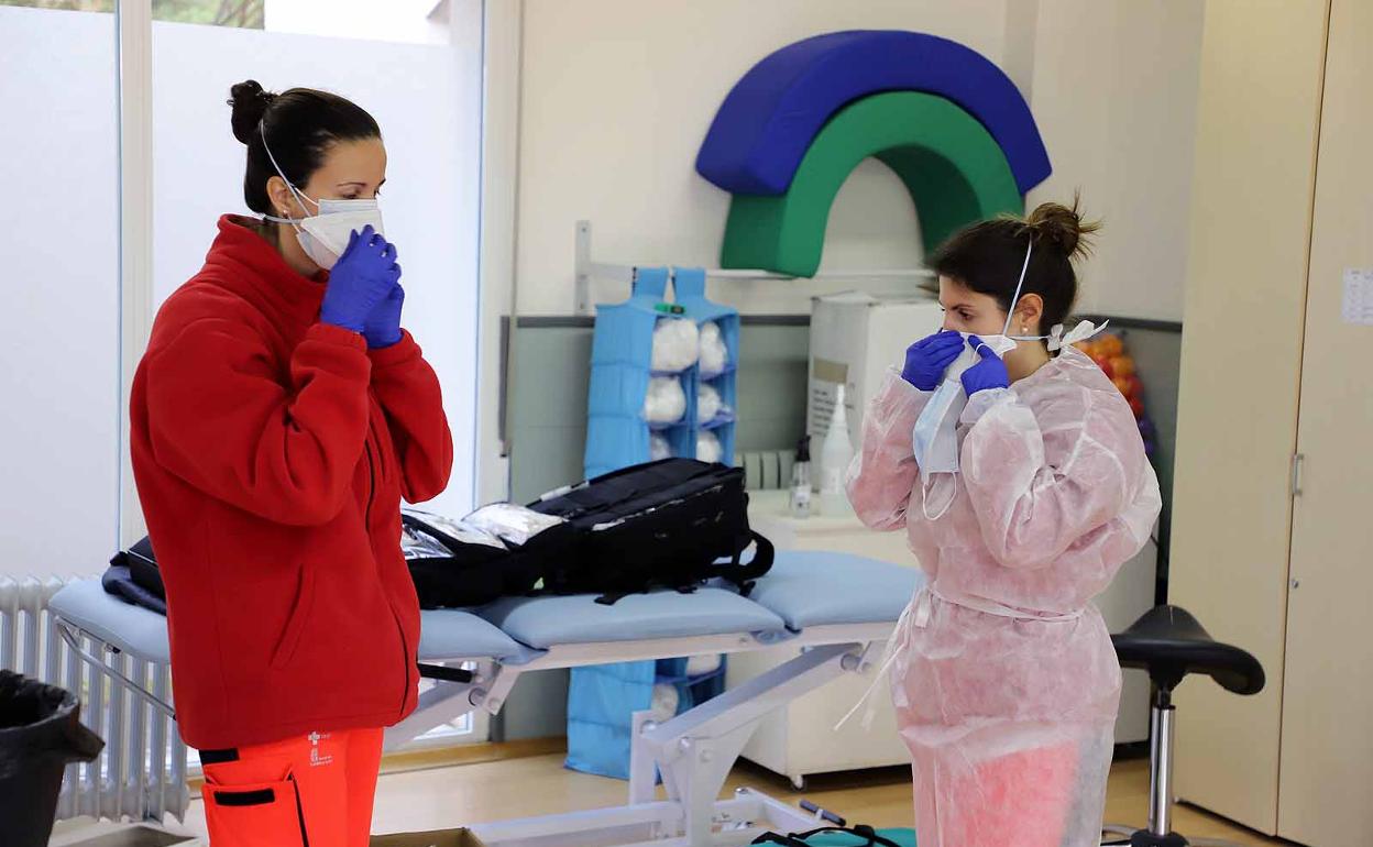 Equipo de vacunación en Burgos.