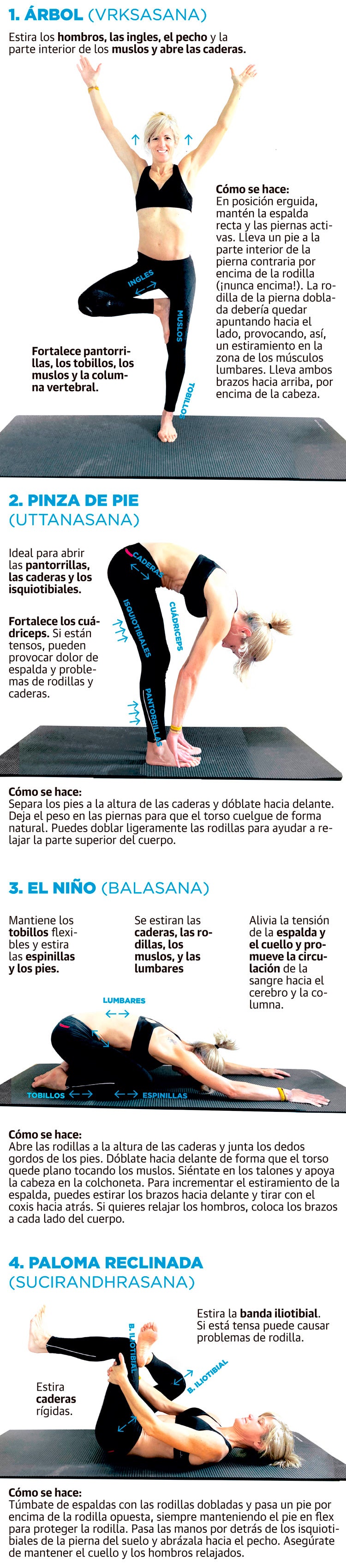 Ocho posturas de yoga para mejorar tu rendimiento en las carreras