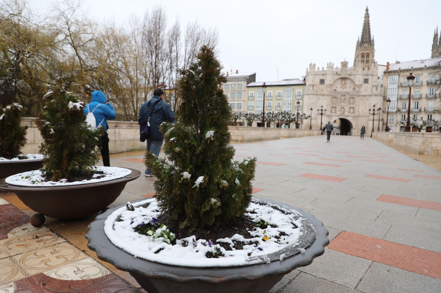 Fotos: Burgos amanece bajo una fina capa de nieve