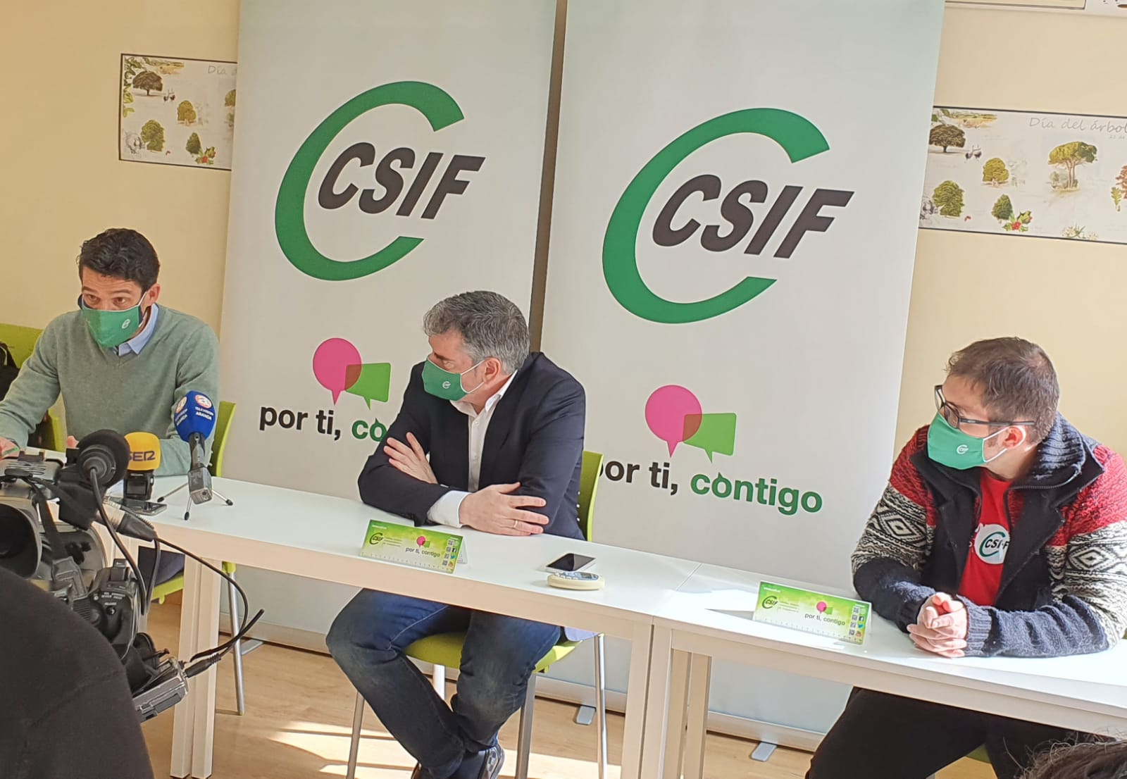 Miembros de CSIF en Aranda. 