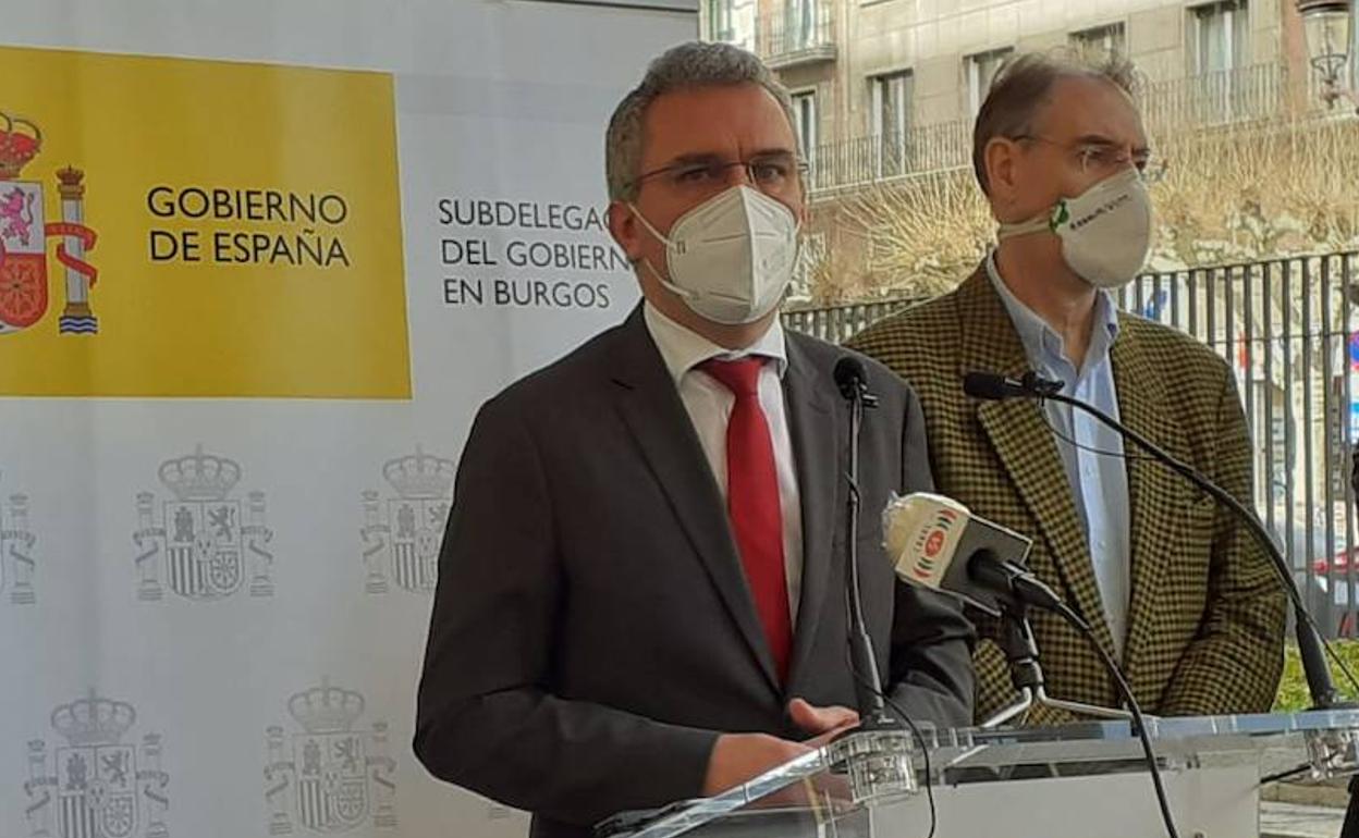 El delegado, Javier Izquierdo, en rueda de prensa en Burgos este jueves.