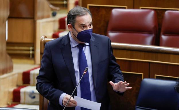 José Luis Ábalos, en el Congreso de los Diputados.