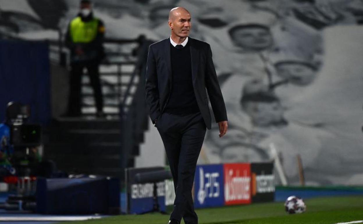 Zinedine Zidane, durante el Real Madrid-Liverpool.