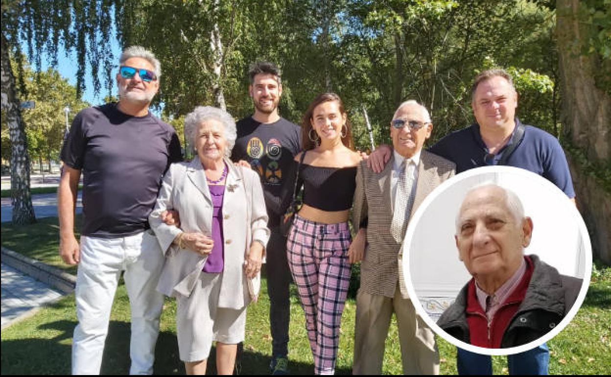 La familia de Luis Gutiérrez. En el círculo, Luis Gutiérrez.