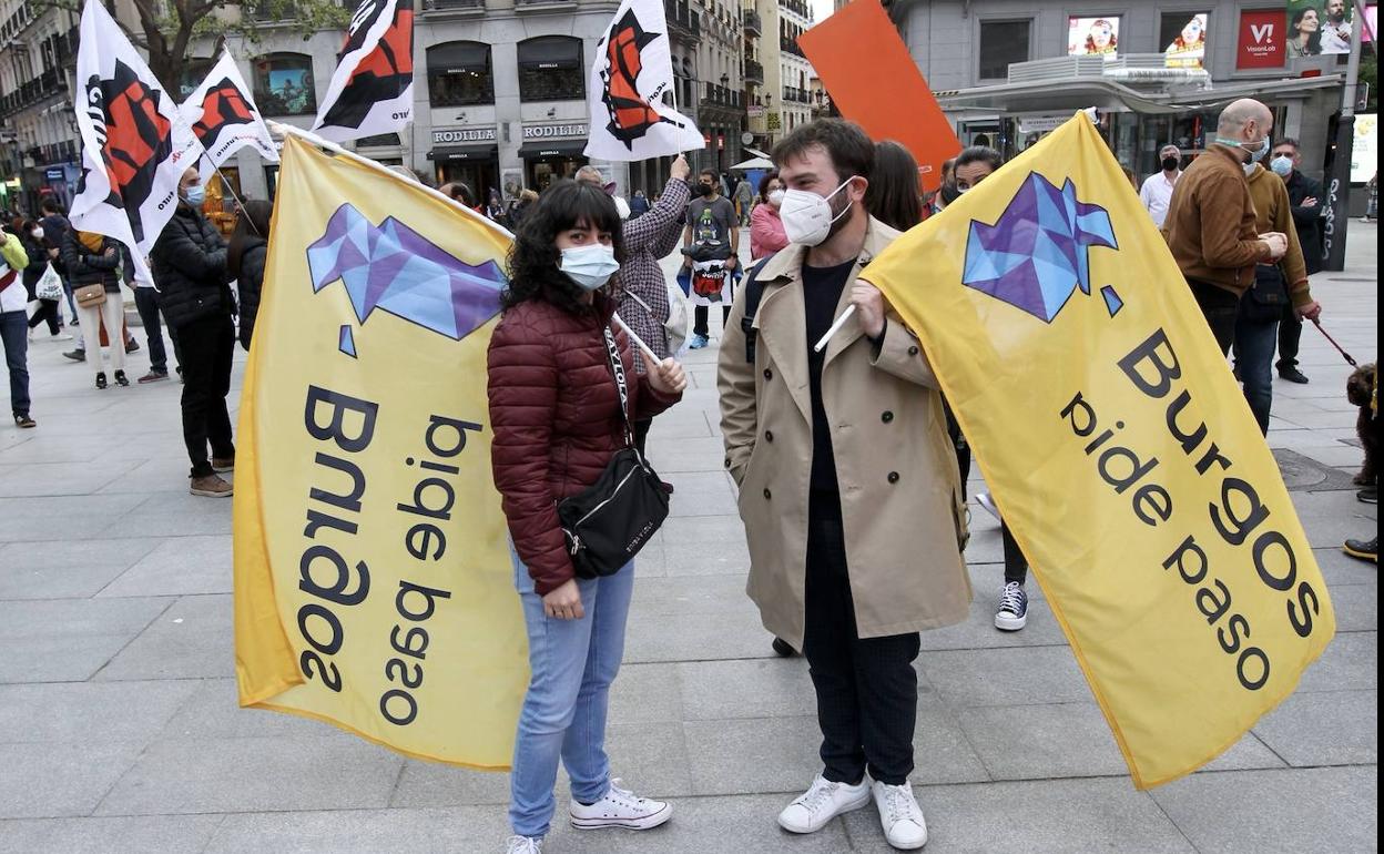 Burgos estuvo presente en la movilización.