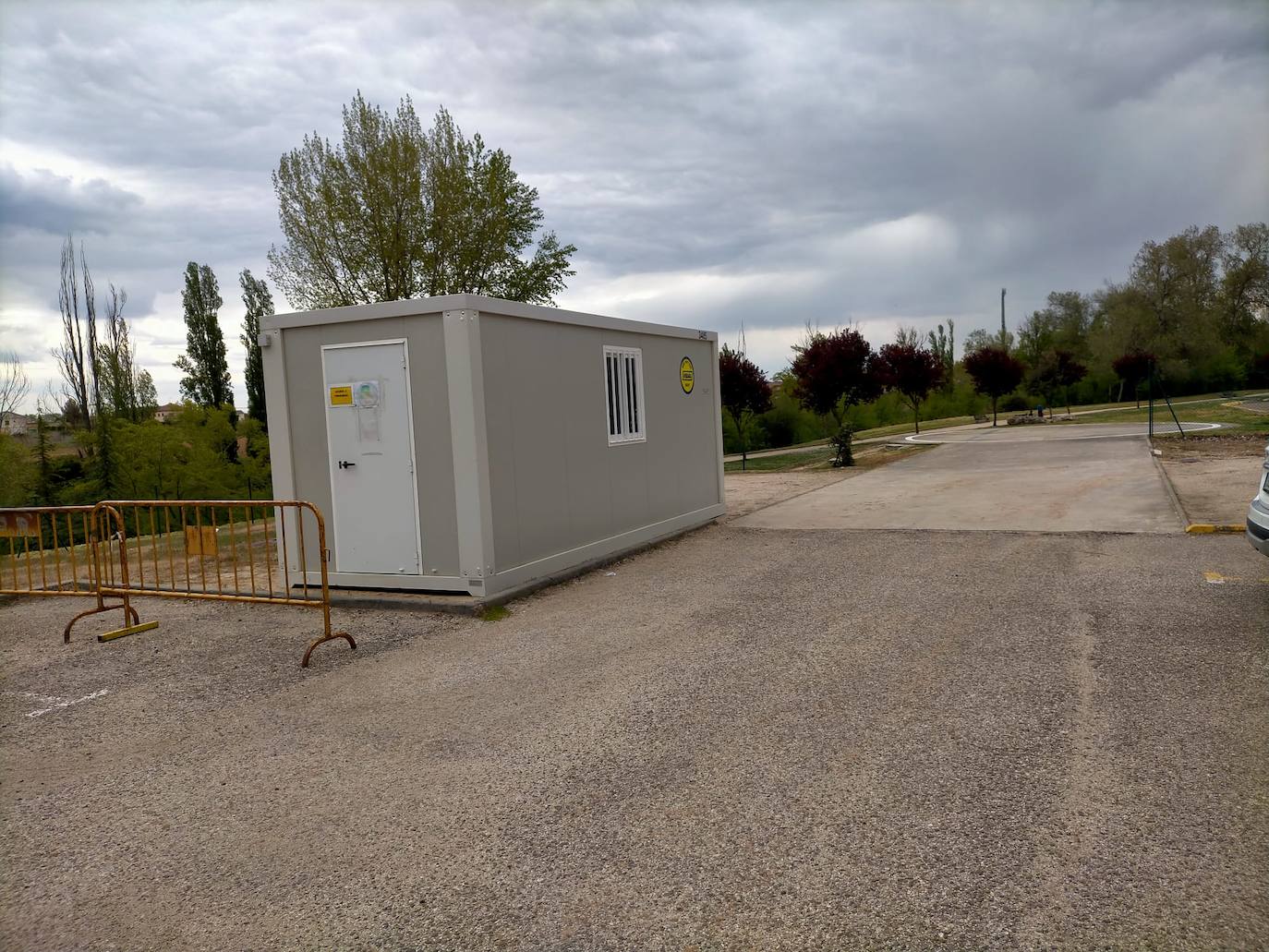 Contenedor instalado para la utilización de los técnicos de emergencias en Aranda.