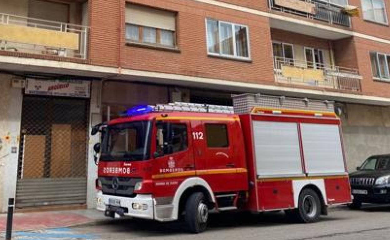 Los Bomberos de Aranda durante una salida. 