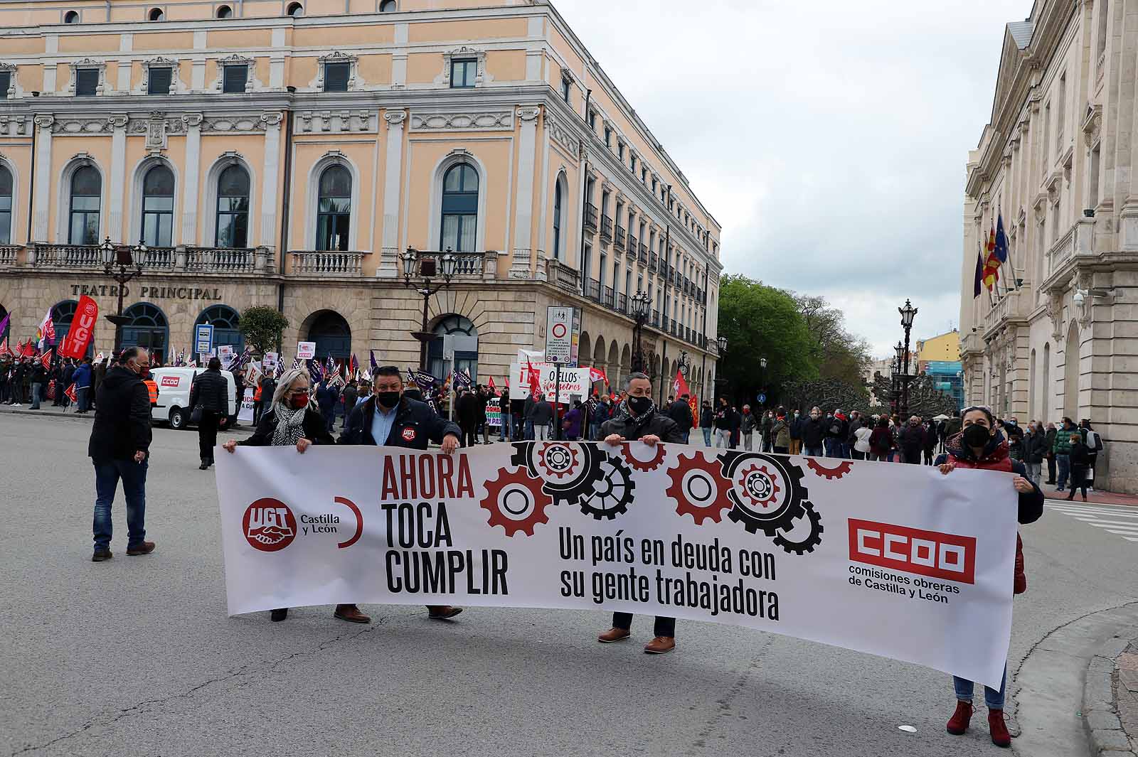 Multitudinaria concentración en Burgos en el 1º de Mayo,