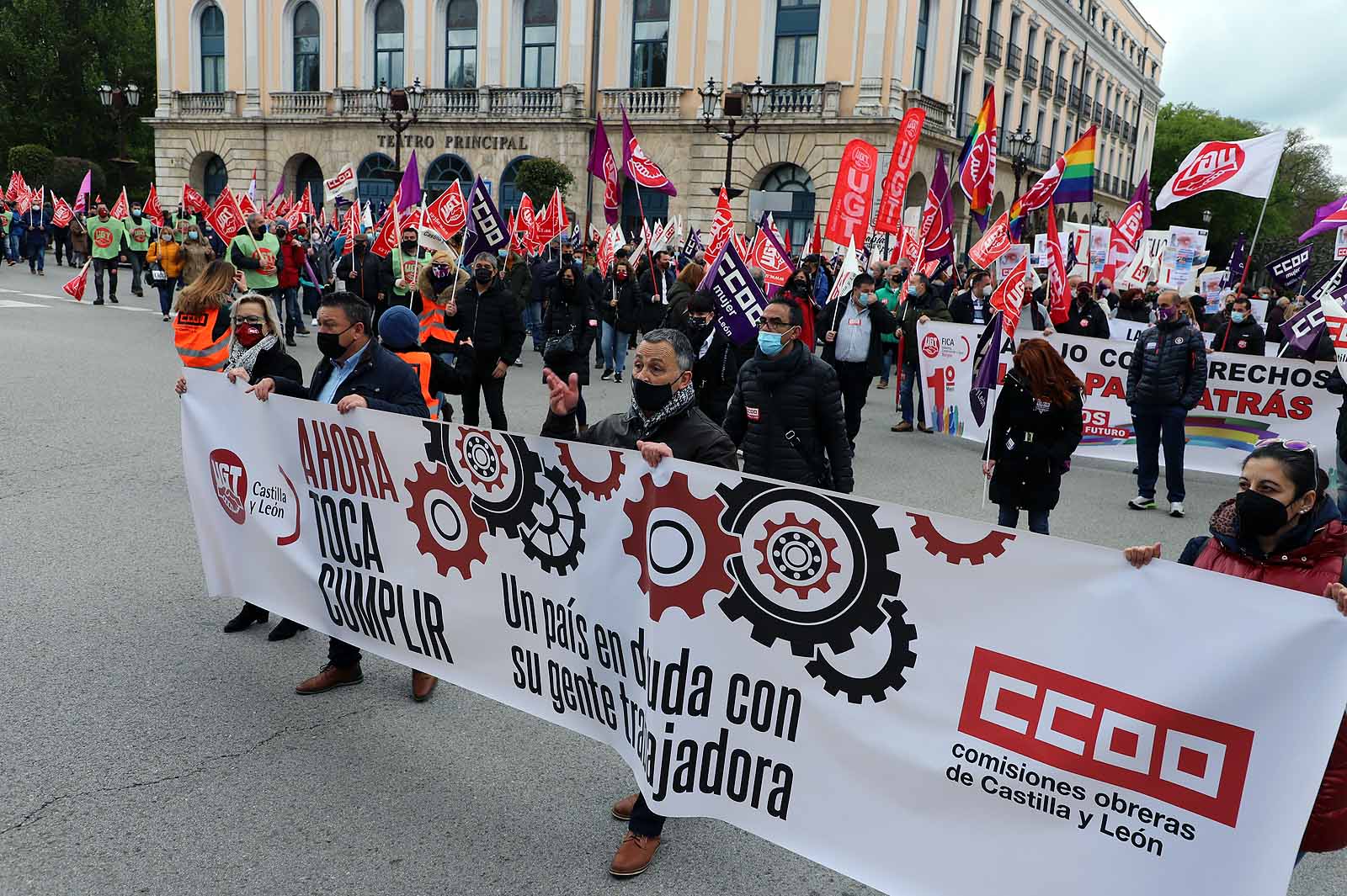 Multitudinaria concentración en Burgos en el 1º de Mayo,