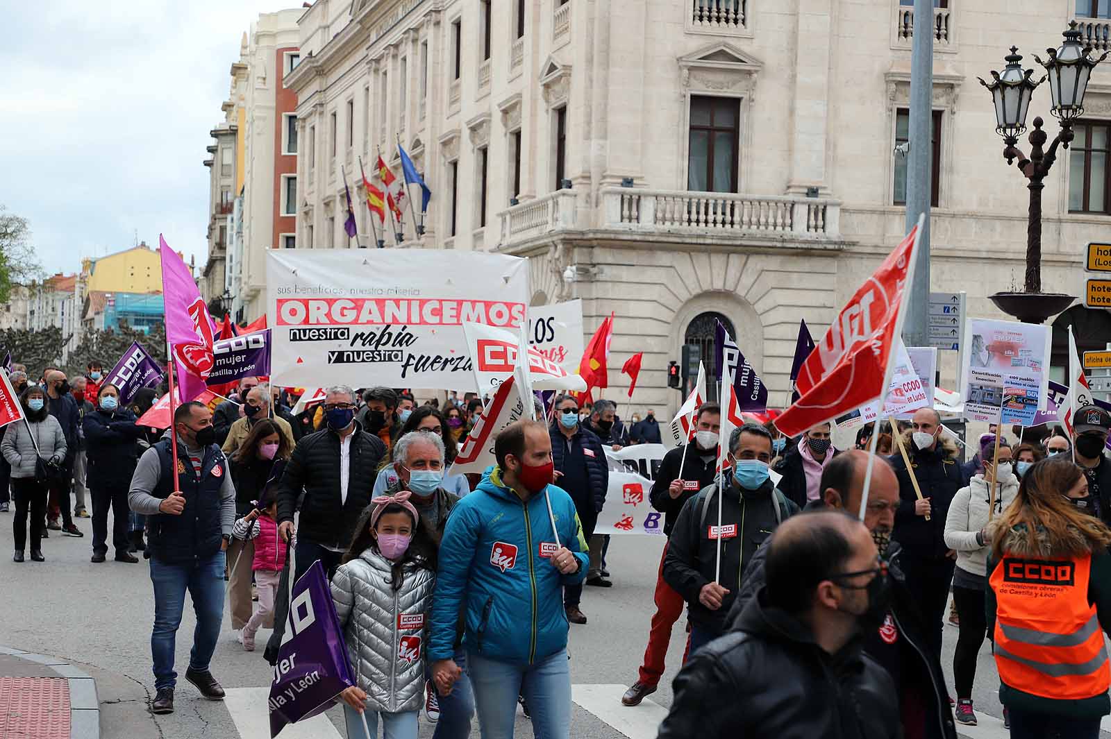 Multitudinaria concentración en Burgos en el 1º de Mayo,