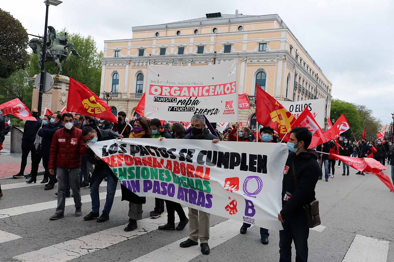 Multitudinaria concentración en Burgos en el 1º de Mayo,