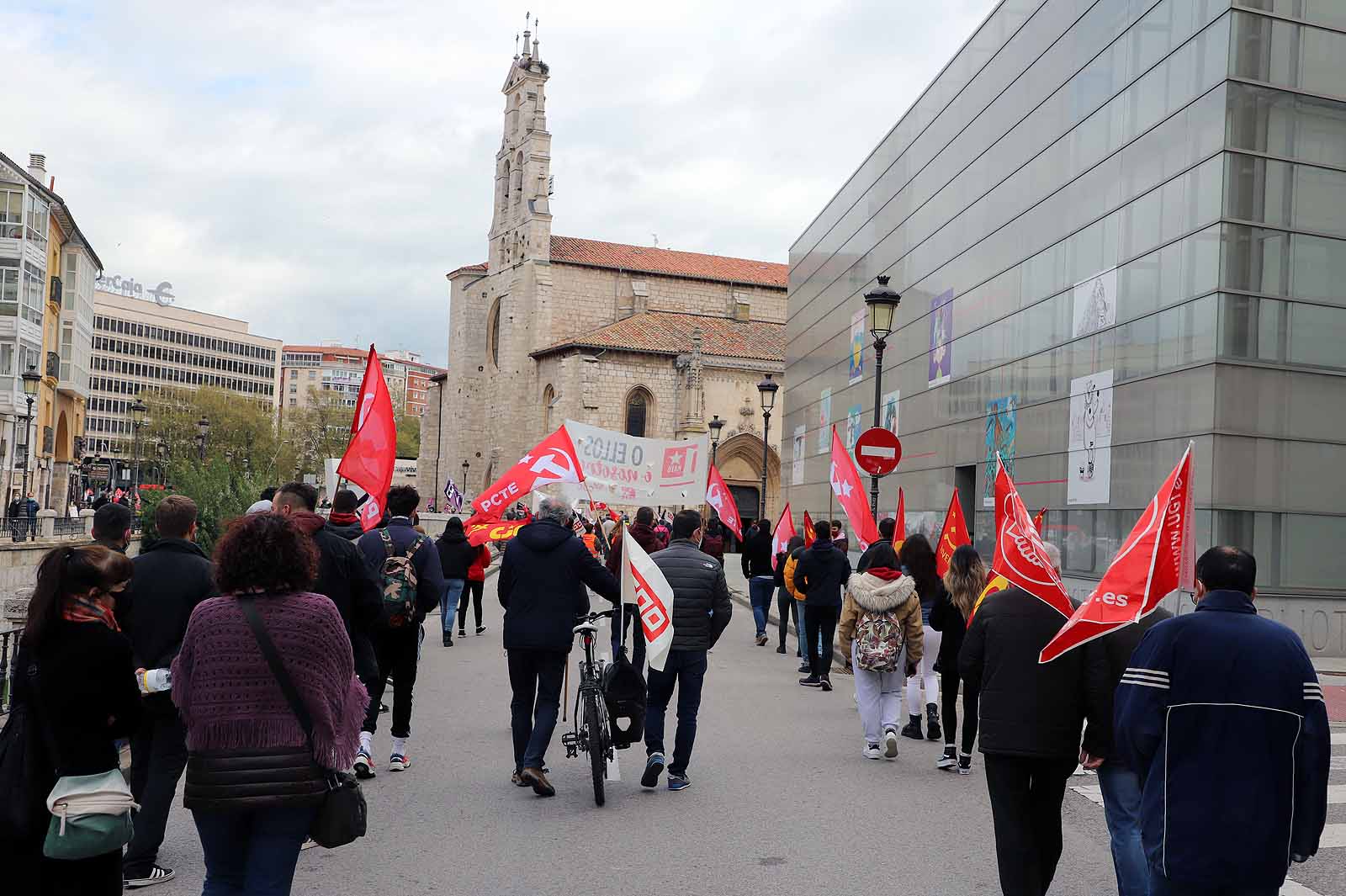 Multitudinaria concentración en Burgos en el 1º de Mayo,