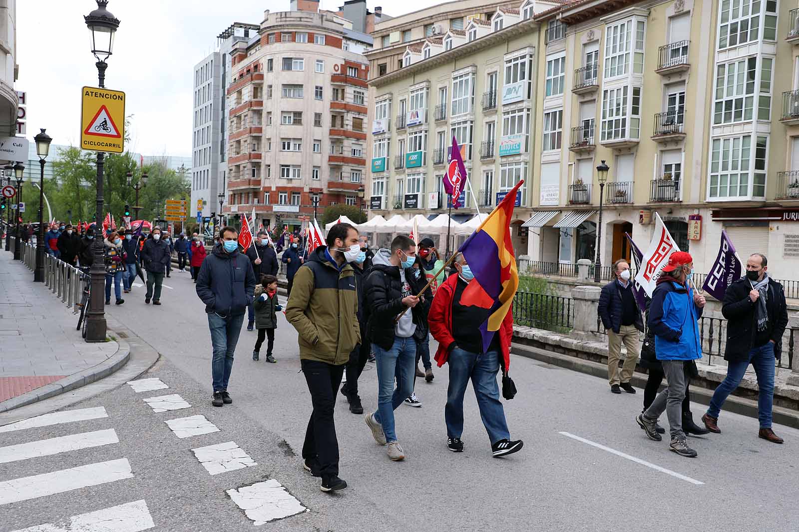 Multitudinaria concentración en Burgos en el 1º de Mayo,