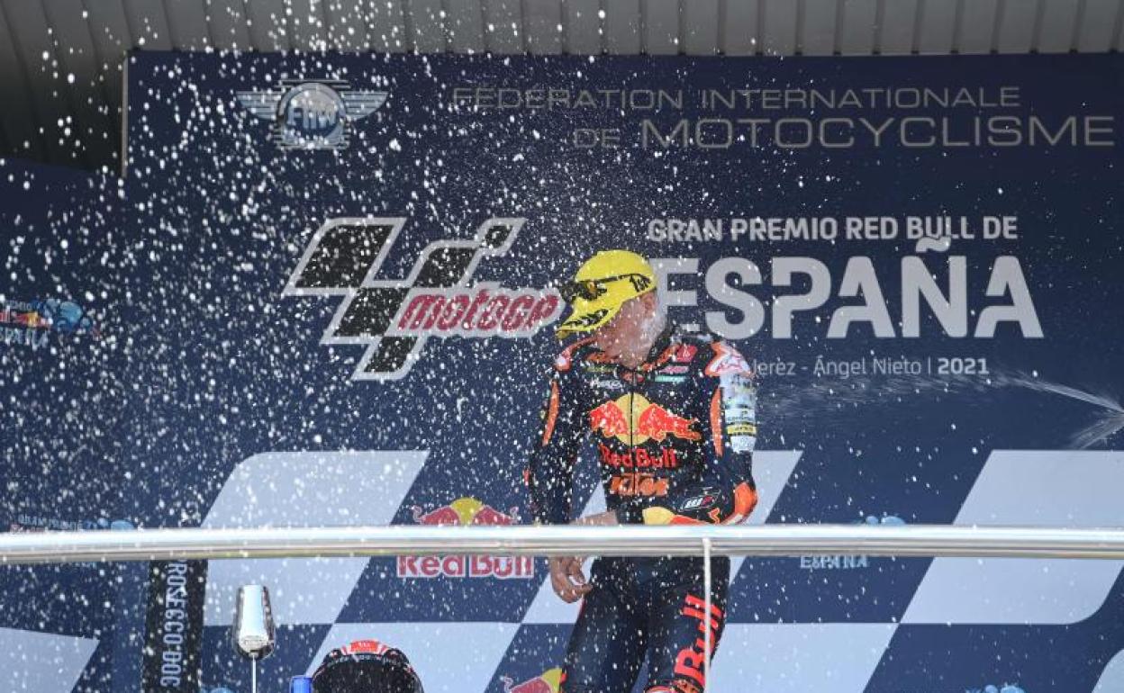 Acosta celebrando en Jerez