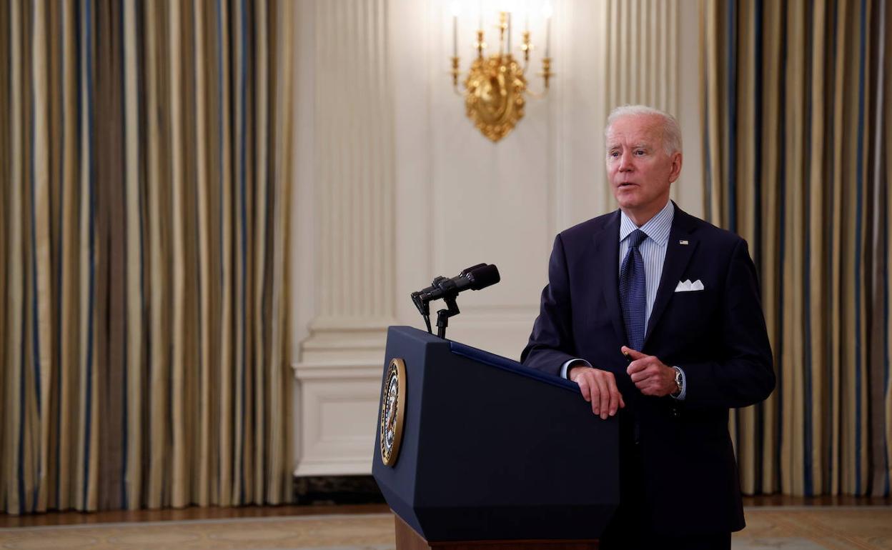 Joe Biden, durante su intervención en la Casa Blanca.