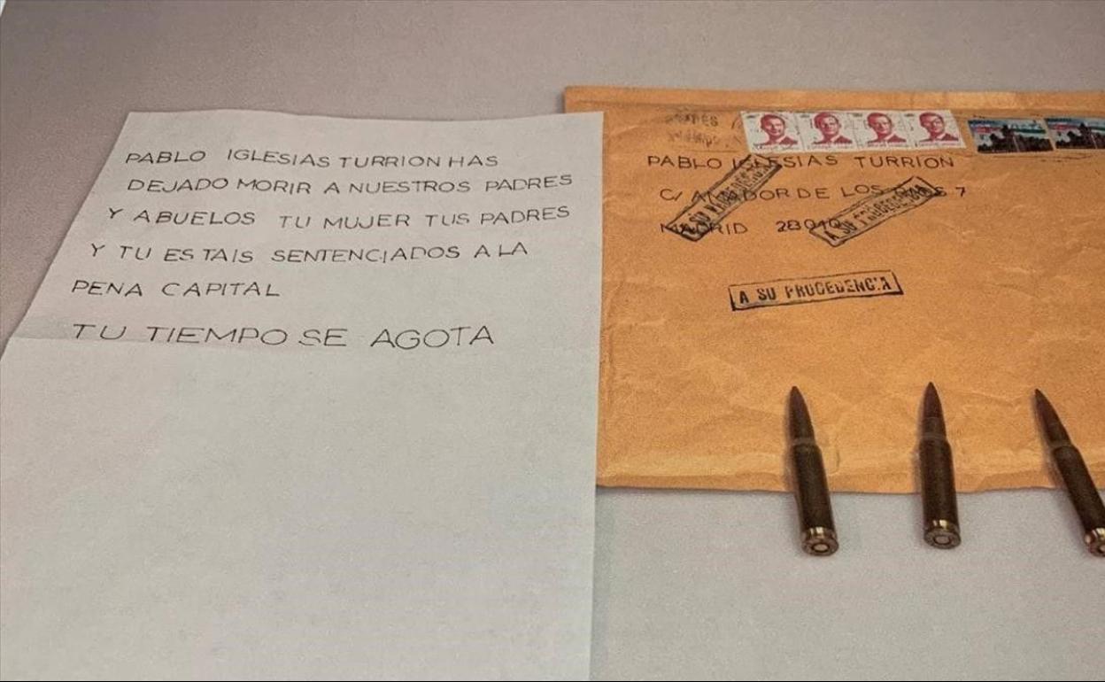 Imagen de la primera carta enviada a Pablo Iglesias. 