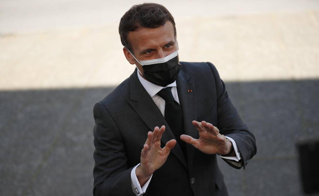 El presidente francés, Emmanuel Macron, en una rueda de prensa el pasado 7 de mayo.