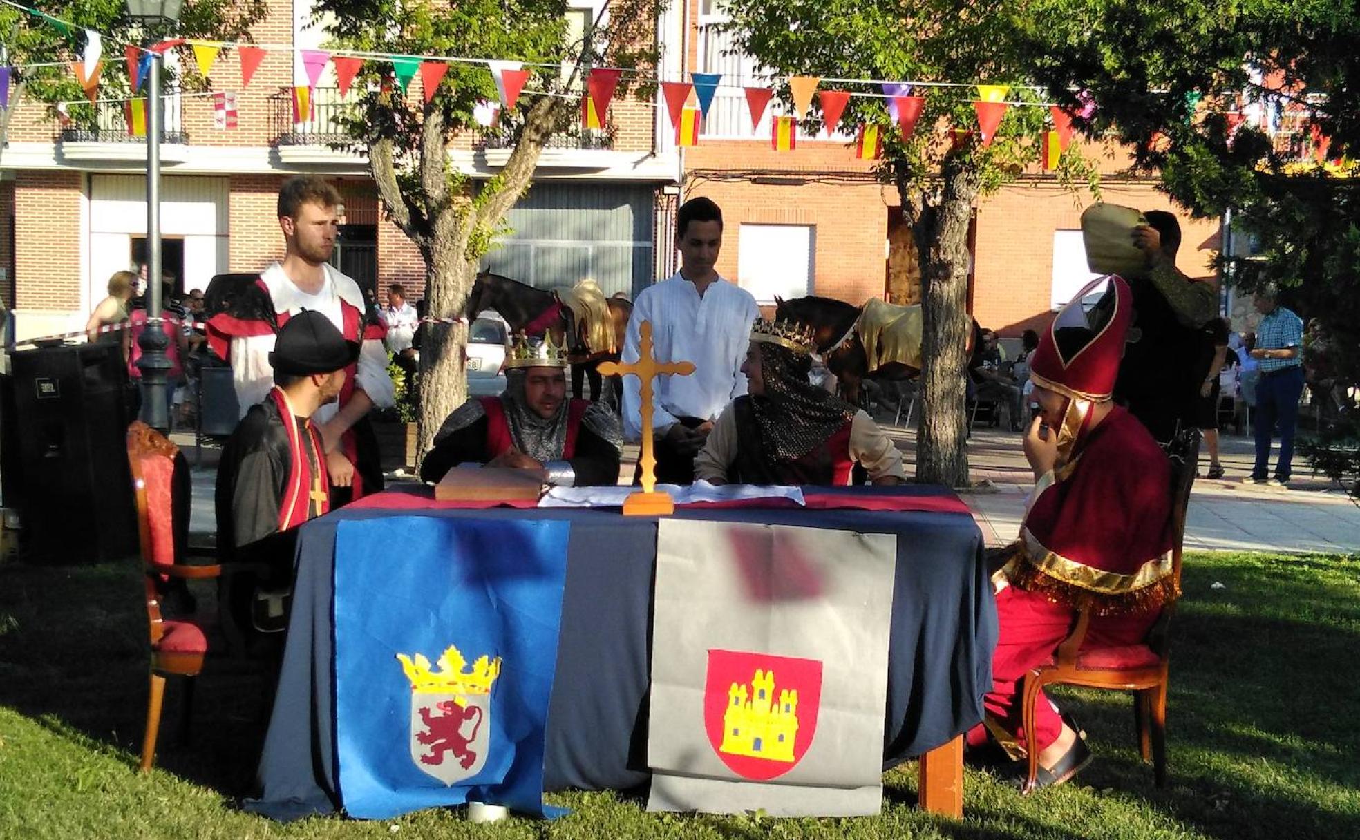 Recreación de la firma del Tratado de Fresno-Lavandera en El Carpio.