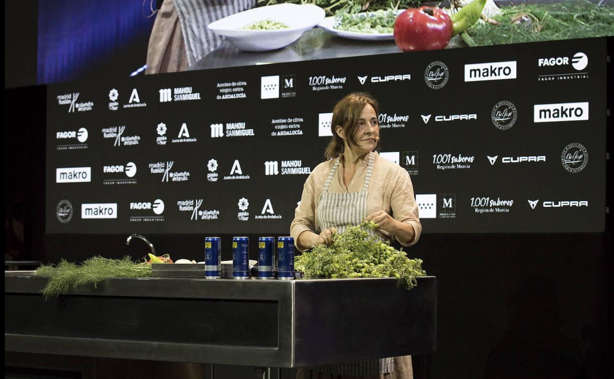 María Solivellas, durante su ponencia. 