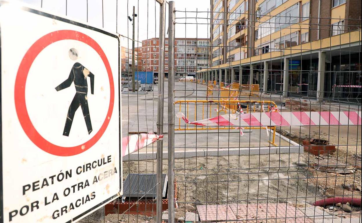 Las obras de la Plaza de Santiago han sufrido varios restrasos.