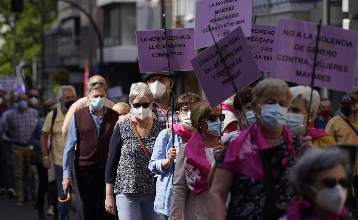 Manifestación a favor de las pensiones dignas. 