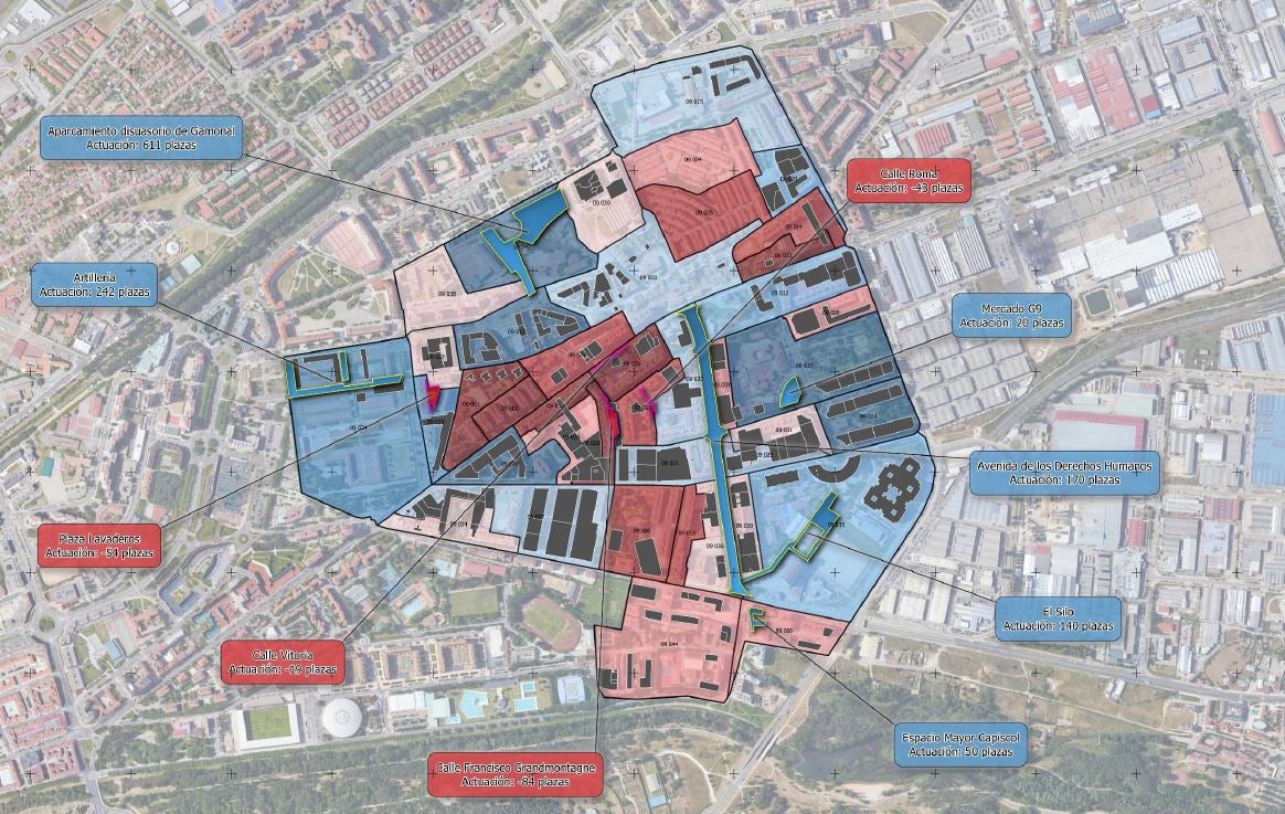 Gamonal sumará 280 plazas de aparcamiento hasta 2023 para paliar un déficit de 1.340