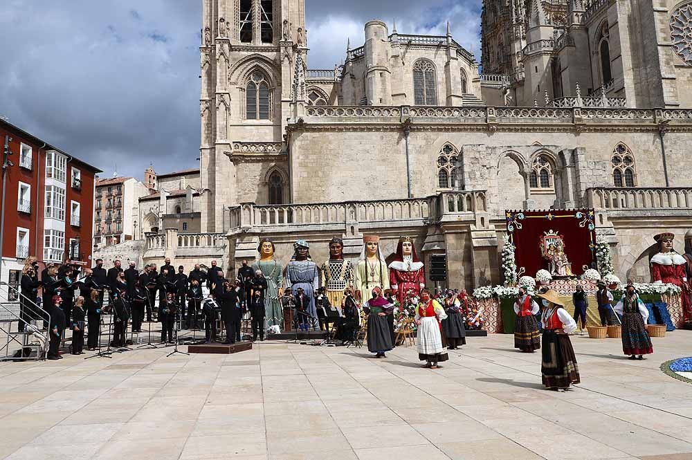 Fotos: La ofrenda floral a Santa María la Mayor en Burgos ha vuelto a la calle