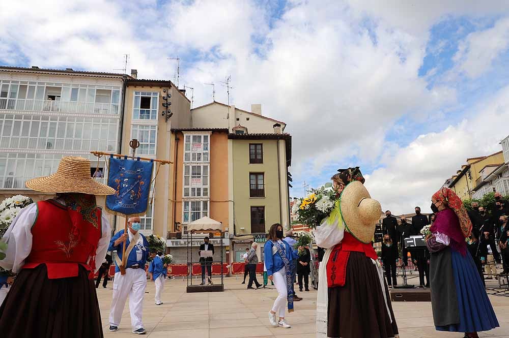 Fotos: La ofrenda floral a Santa María la Mayor en Burgos ha vuelto a la calle